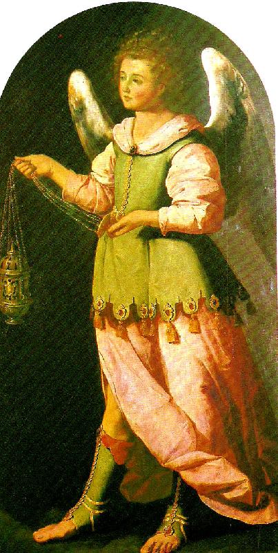Francisco de Zurbaran angel with incense- burner, looking to the left Sweden oil painting art